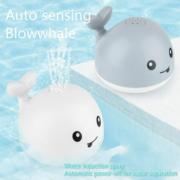 Baby Bath Toys Whale Water Spray Toy Light Electric Induction Sprinkler Kid Gift 